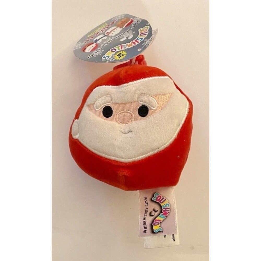 Santa Claus Christmas Squishmallow Clip 3.5" NWT
